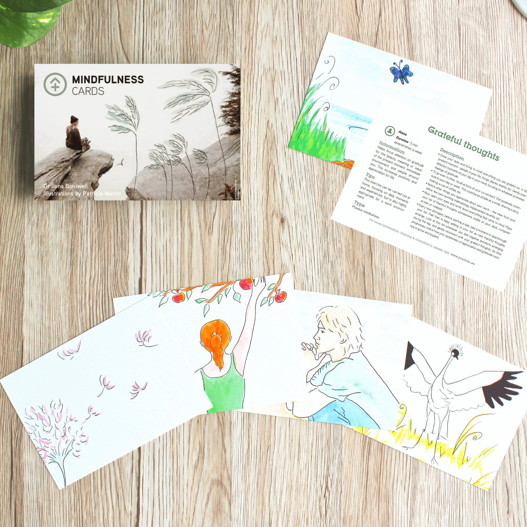 Mindfulness Cards Sixty-Four Ways To Boost Health and Wellbeing sold on the Positive Psychology Shop