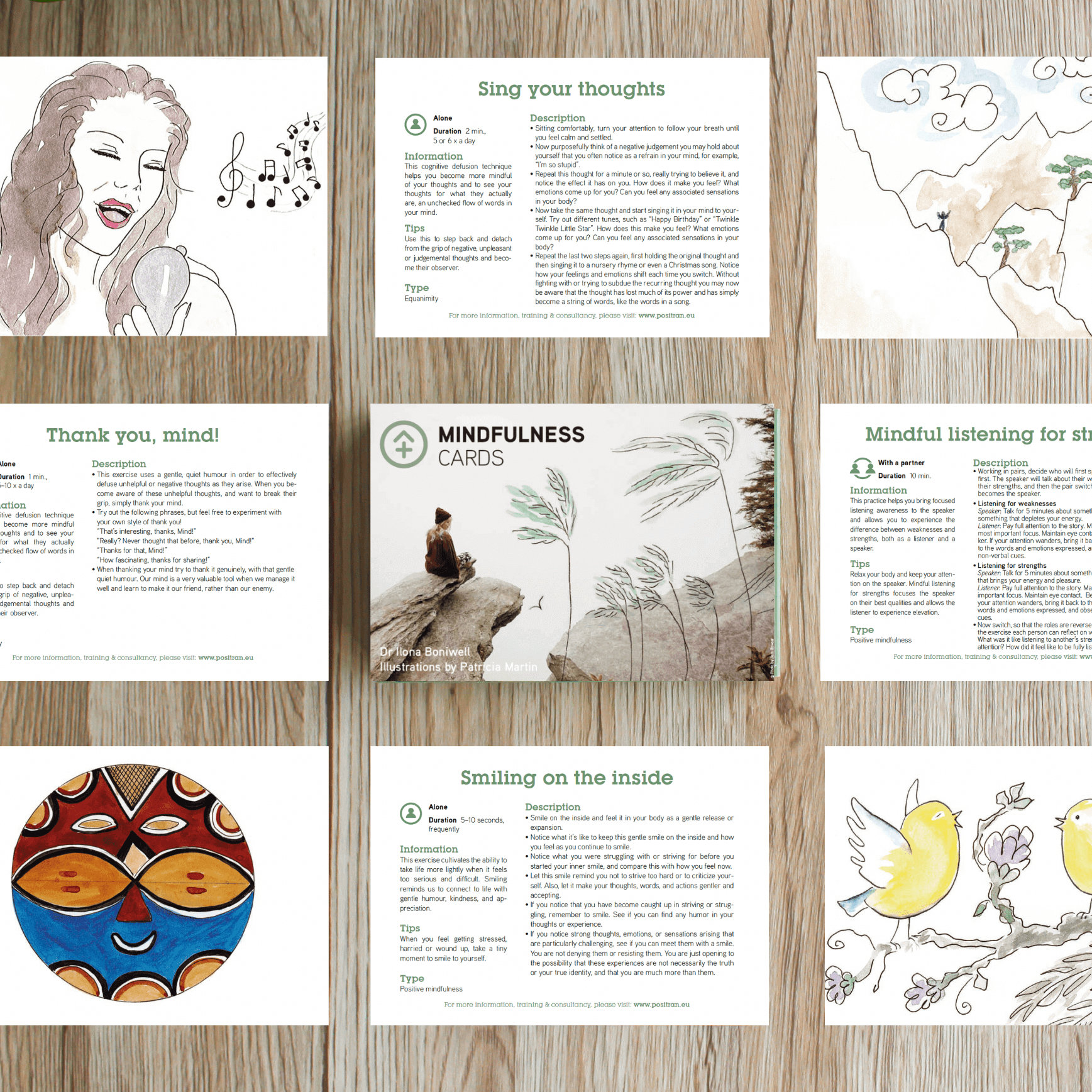 Mindfulness Cards Sixty-Four Ways To Boost Health and Wellbeing sold on the Positive Psychology Shop