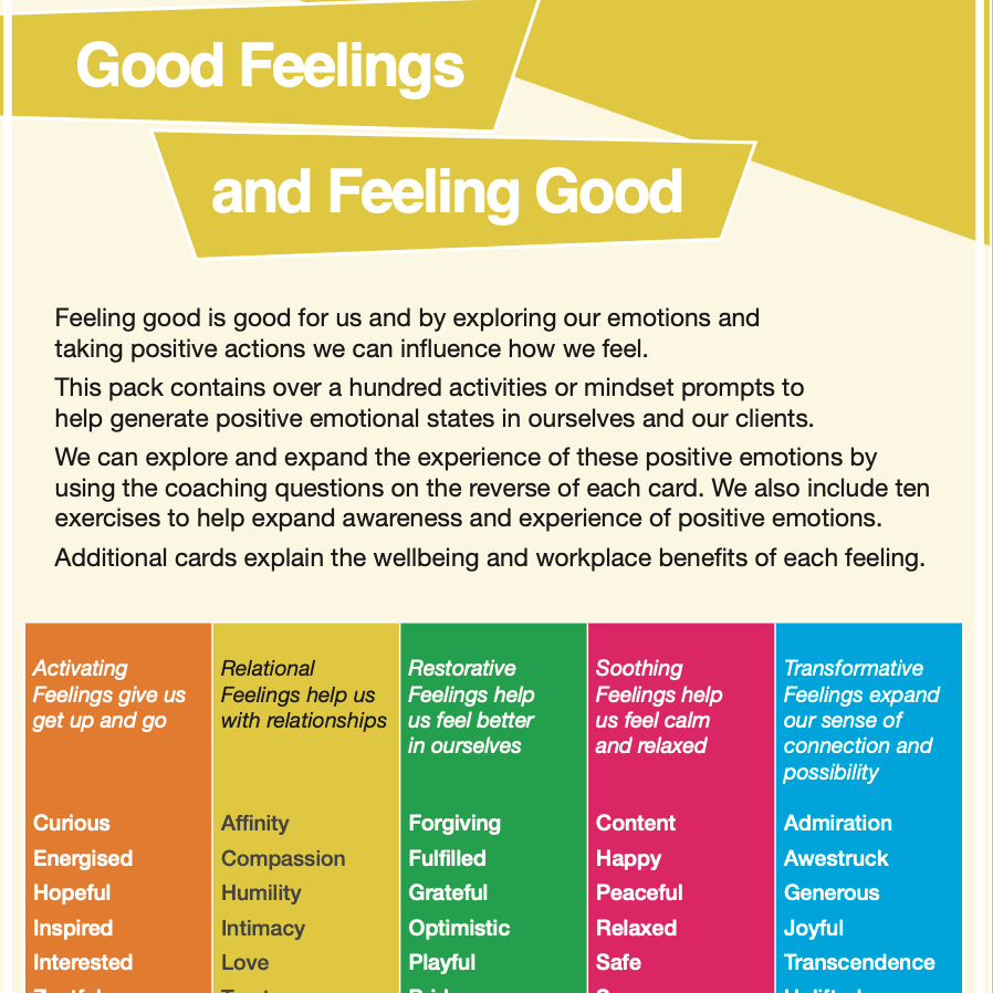 Positive Emotions Cards, sold on the Positive Psychology Shop sold on The Positive Psychology Shop