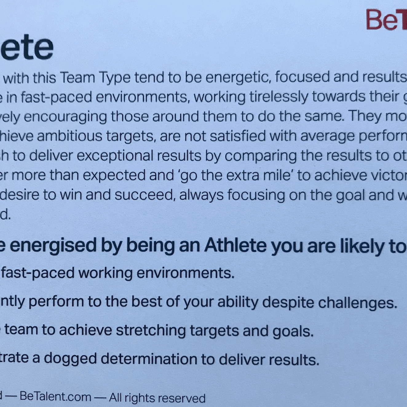 BeTalent Team Role Cards  sold on The Positive Psychology Shop