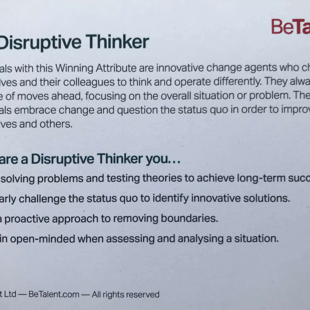 Be Talent Winning Attitude Cards  sold on The Positive Psychology Shop