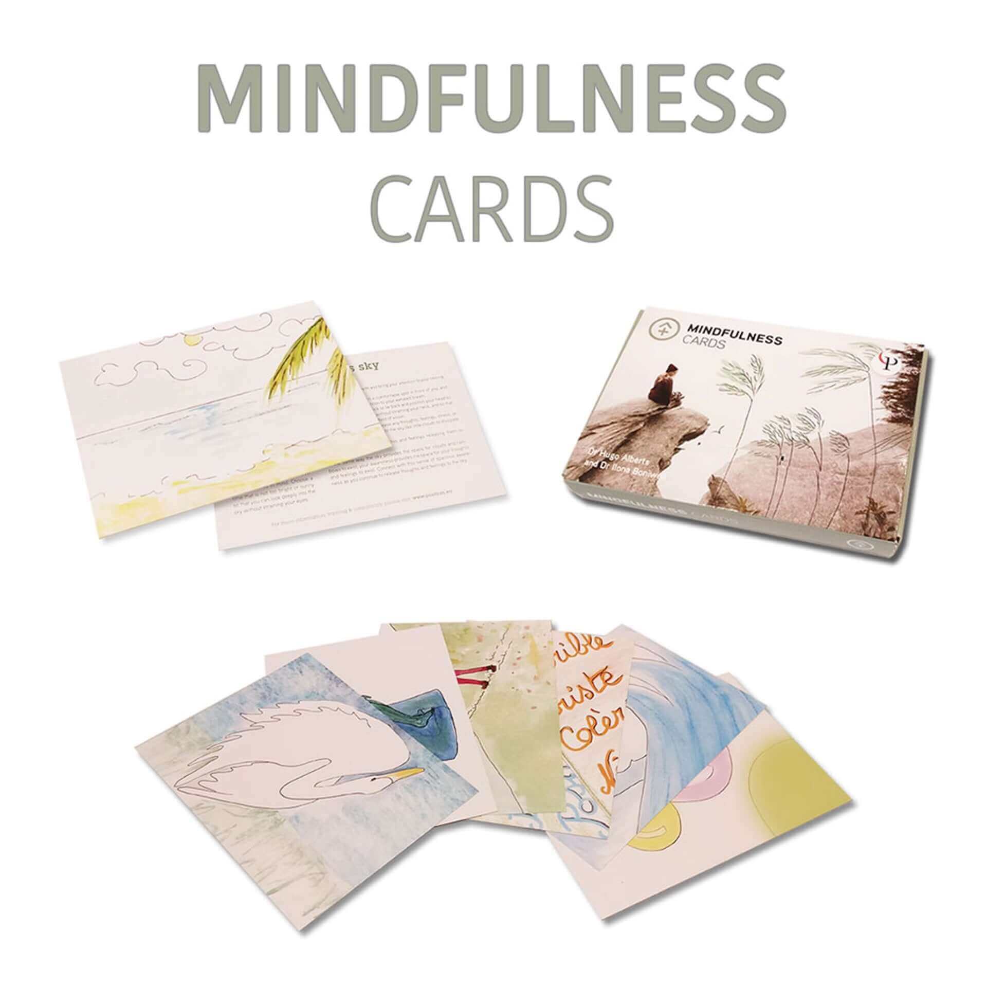 Mindfulness Cards Sixty-Four Ways To Boost Health and Wellbeing sold on the Positive Psychology Shop