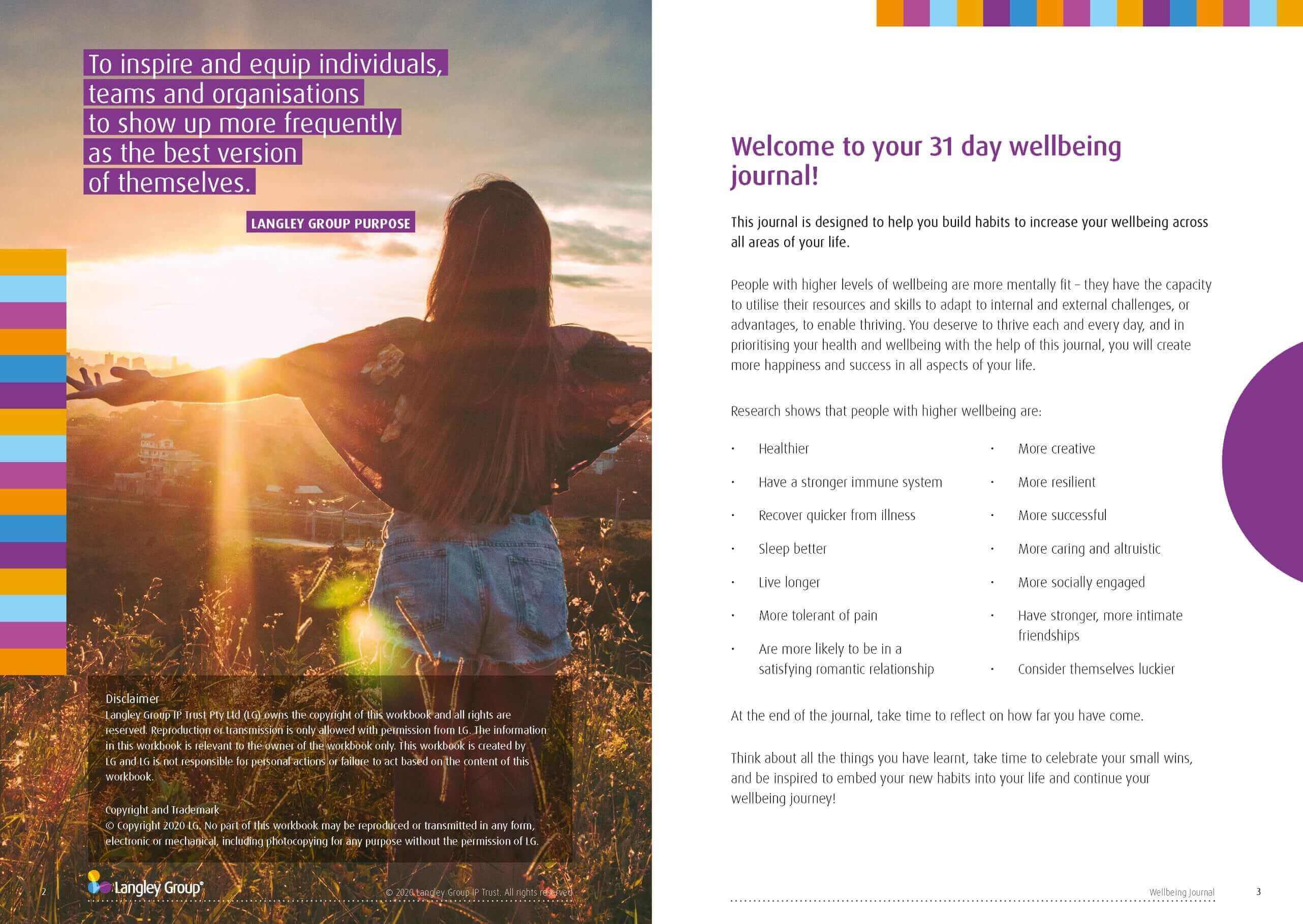 Wellbeing Journal for Boosting Wellbeing and Happiness  sold on The Positive Psychology Shop