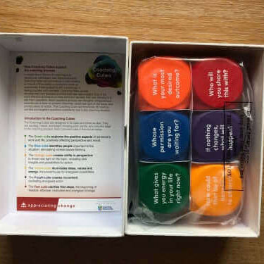 Coaching Cubes, sold on the Positive Psychology Shop