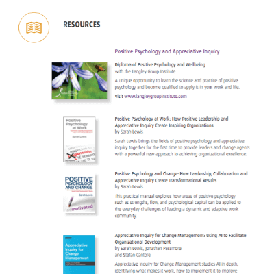 Learning From Success An Appreciative Inquiry Reflection Exercise available as download from The Positive Psychology Shop