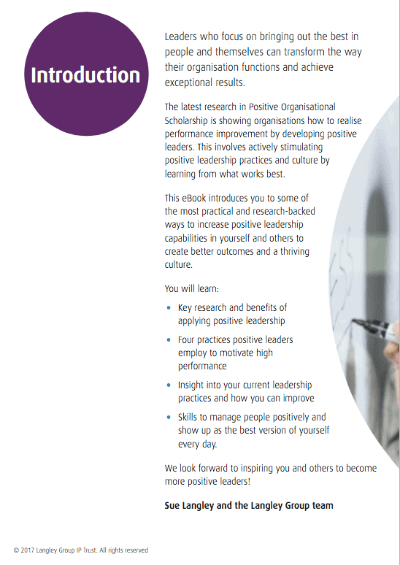 Practices Of Positive Leaders available as download from The Positive Psychology Shop