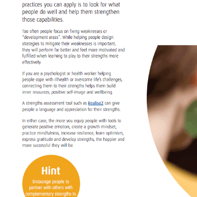 Seven Ways To Apply Positive Psychology At Work available as download from The Positive Psychology Shop