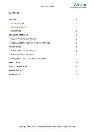 Winning Attitudes What does it take to be Successful? Winning Attitudes What does it take to be Successful available as download from The Positive Psychology Shop