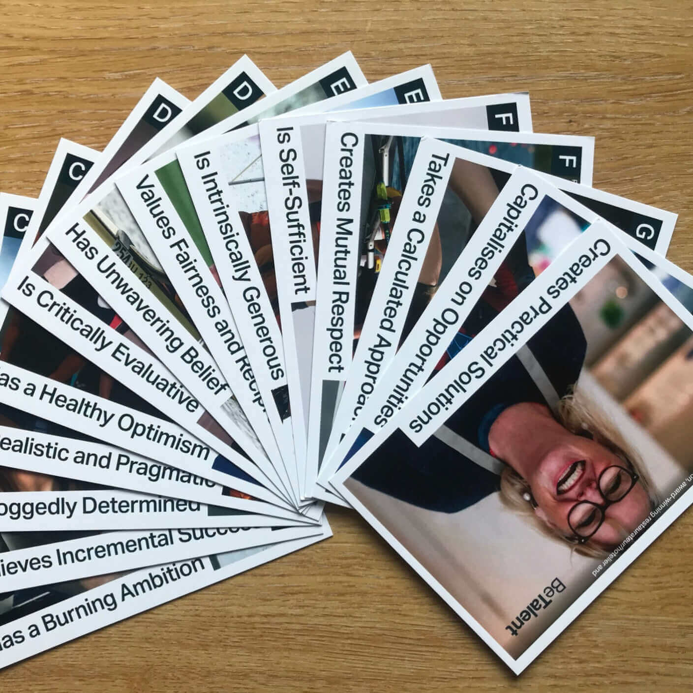 Winning attitude cards