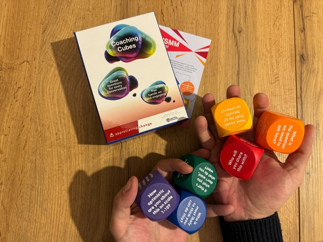 Coaching Cubes, sold on the Positive Psychology Shop