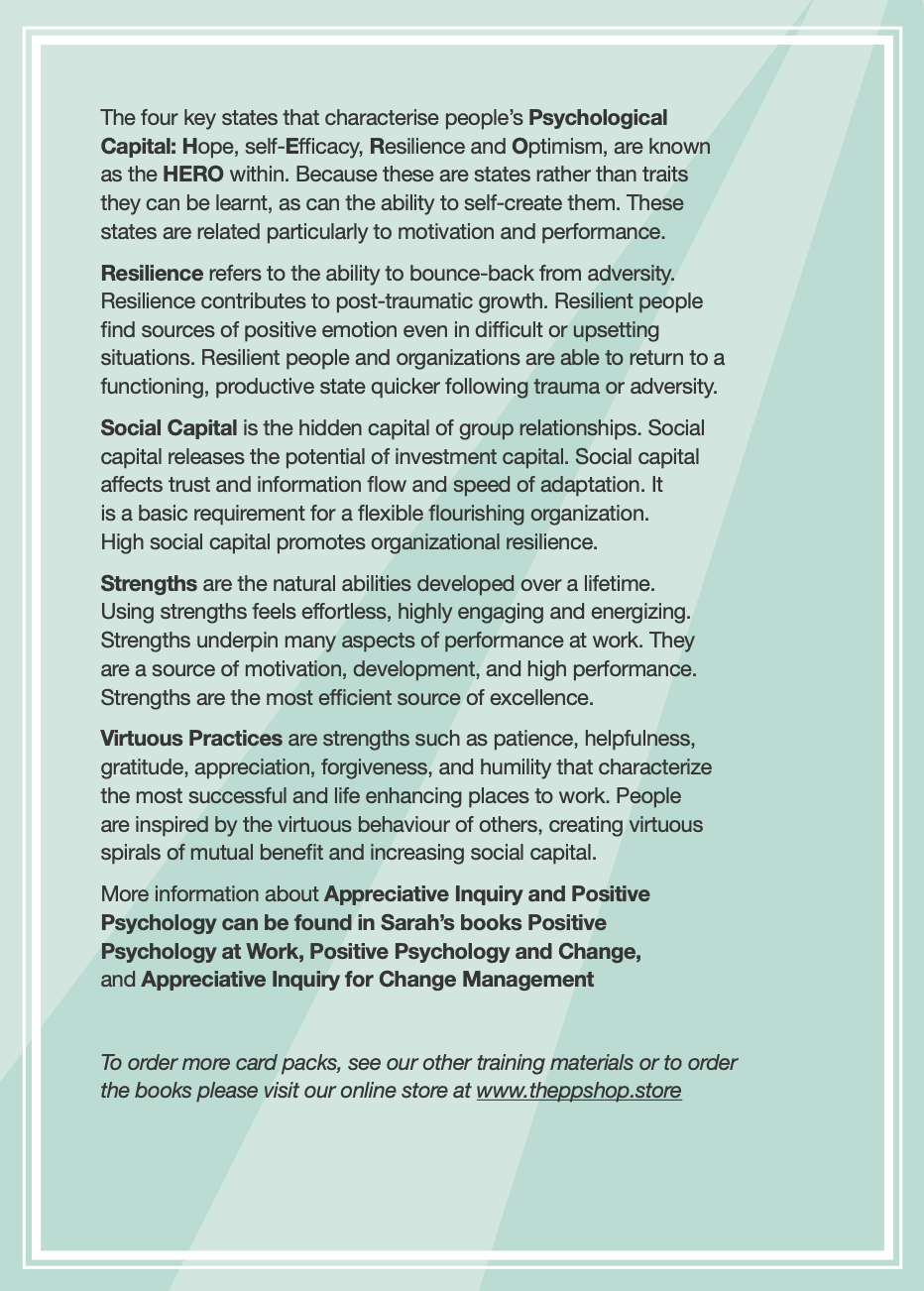 Flourishing at Work Cards  sold on The Positive Psychology Shop