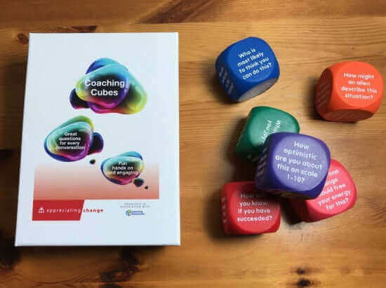 Coaching Cubes, sold on the Positive Psychology Shop