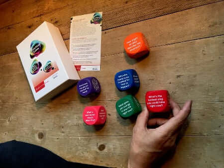 Coaching Cubes, sold on the Positive Psychology Shop