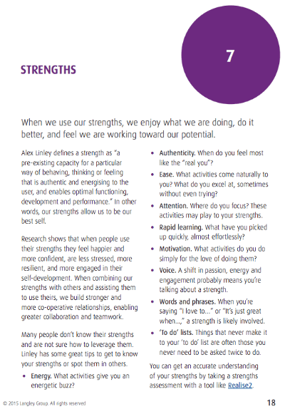 Seven Ways To Apply Positive Psychology At Work  available as download from The Positive Psychology Shop