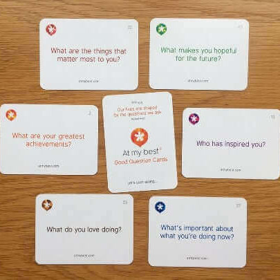 Good question cards by Positran, sold on the Positive Psychology Shop
